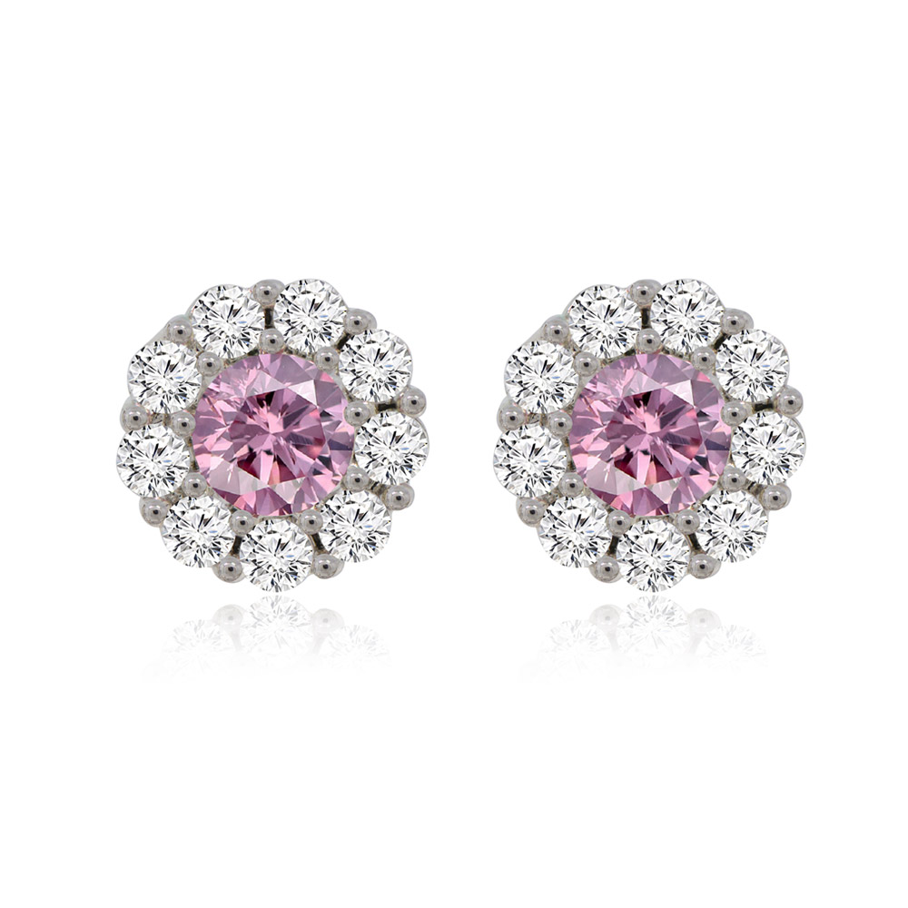 Classic Pink Round 10MM Stud Earrings